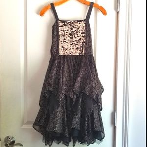 Justice Girls Dress Black Flip Sequin Occa…